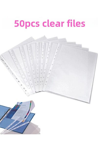 Mçb Group ملف شفاف مقاس A4 - 50 ورقة وحقيبة