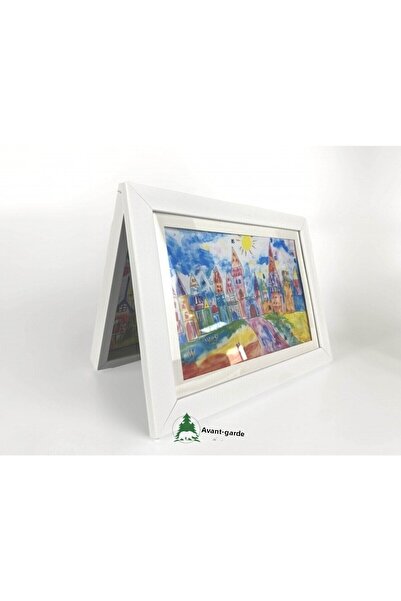 AVANGART ATÖLYE Folding Art Picture Frame White A4 for Kids