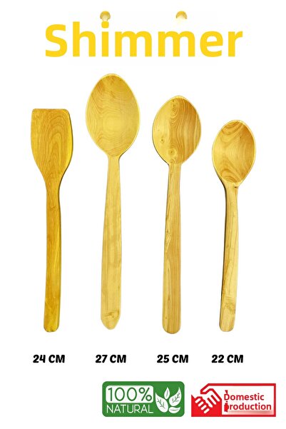 Kitchen Mania 4 Piece Boxwood Spoon Set-Wooden Spoon-Wooden Spatula Tree Spoon