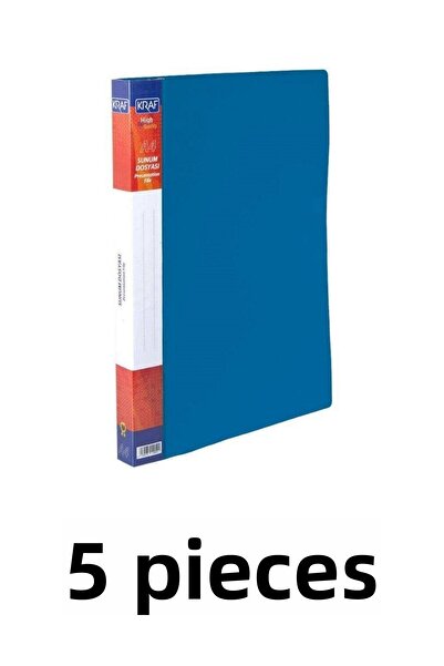 KRAF Blue Kraf 30 Sheets Presentation Binder - 5 Pieces