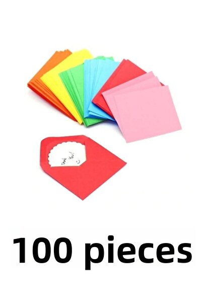 Diplomat 90 Gr 13X18 cm Mixed Color Invitation Envelope - 100 Pieces