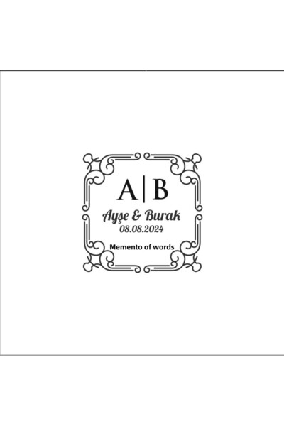 Reysa Tasarım ملصق دائري بأوراق الشجر والفواكه الشتوية هينا خطوبة زفاف 3x3 سم ملصق مخصص / 50 قطعة ملصق