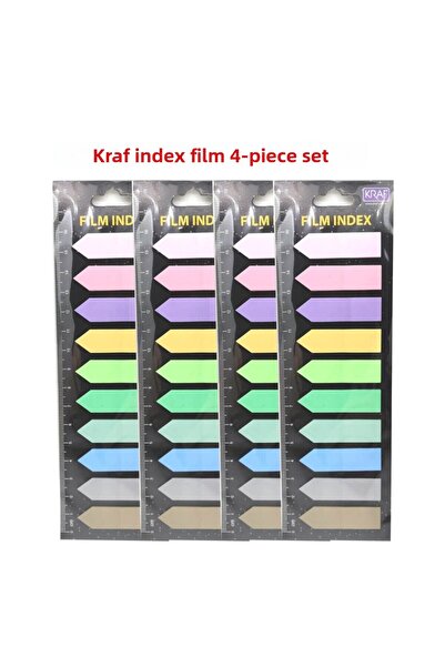 KRAF Index Film (Pp) 12X44Mm Arrow Shaped 10 Colors* 20Yp Set of 4