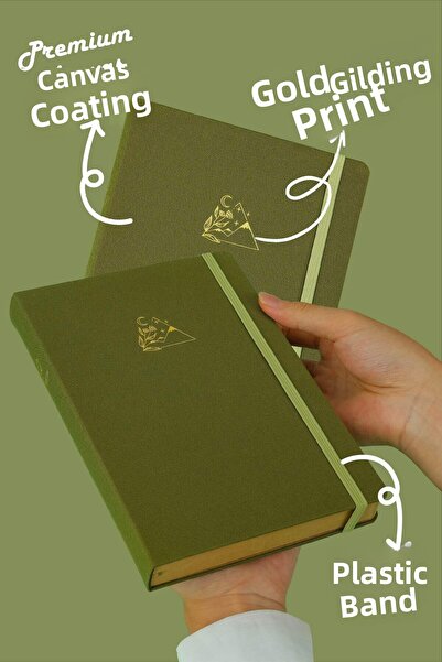 Victoria's Journals Bujo Kraft Linen Notebook 96 Sheets A5 150 Gr. Kraft Striped