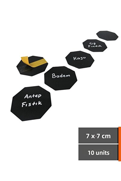 Şeffaf Etiket 10 τεμάχια αφαιρούμενης μαύρης ετικέτας πίνακα μαυροπίνακα, οκτ...