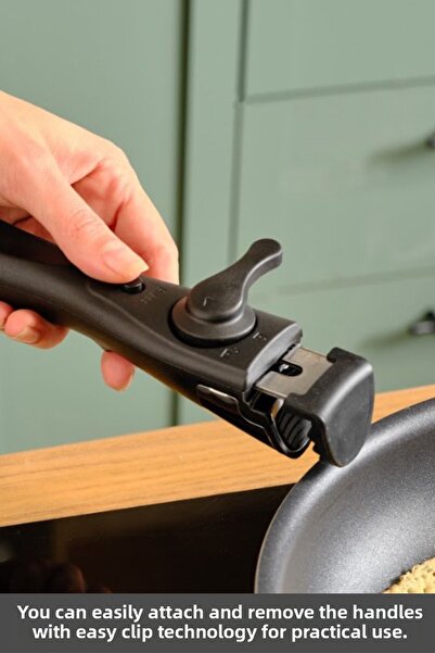 Karaca Biodiamond Easy Clip Detachable Handle Induction Base 12-Piece Cookware / Skillet Set