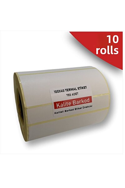 Kalite Barkod ملصق حراري 100x40| 10 لفات من ملصقات الباركود