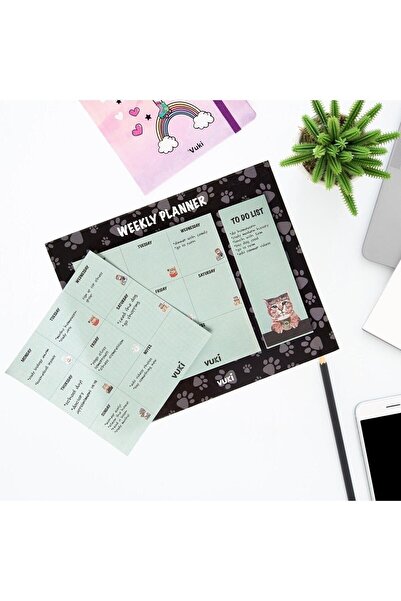 GENC DIJITAL BASKI دفتر مخطط أسبوعي على الطاولة