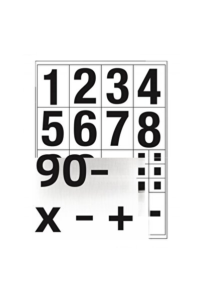 Tanex Etichetă cu cifre în negru de 30 mm 2 bucăți Stc 518 Tanex