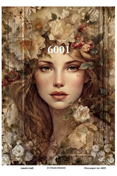 LİNEART ورق ديكوباج نحاسي رقم: 6001 - 29x42 سم