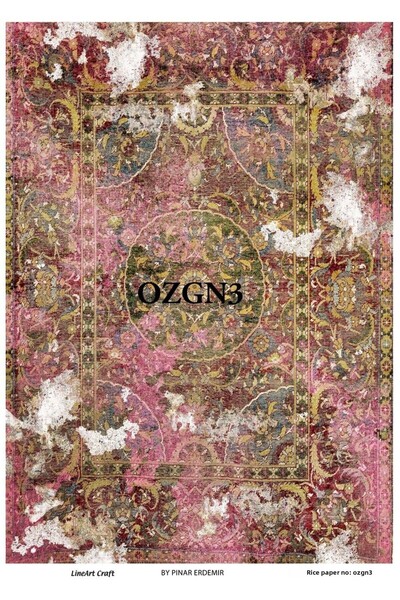 LİNEART ورق تزيين نحاسي من السلسلة الأصلية مقاس 29 × 42 سم رقم: OZGN3