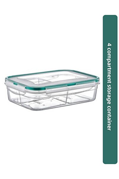 Viyalente 4 Compartment Lunch Box 1000 Ml Airtight & Liquid-Tight Nutrition & Storage Container LC-520