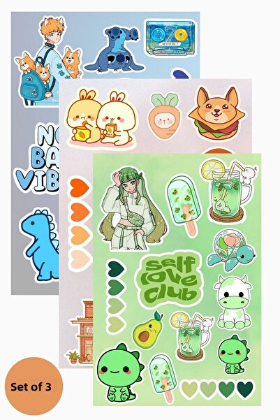 sanatıbedi Set de 3 autocolante pentru telefon pentru laptop, Agenda Bullet J...