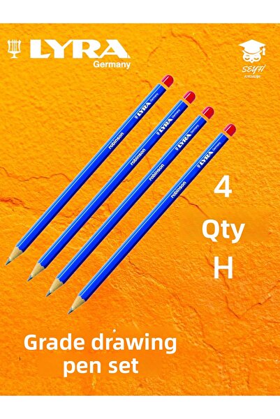 SEYFİKİRTASİYE مجموعة أقلام رسم متدرجة مكونة من 4 قطع من أقلام الرسم الرصاص ل...