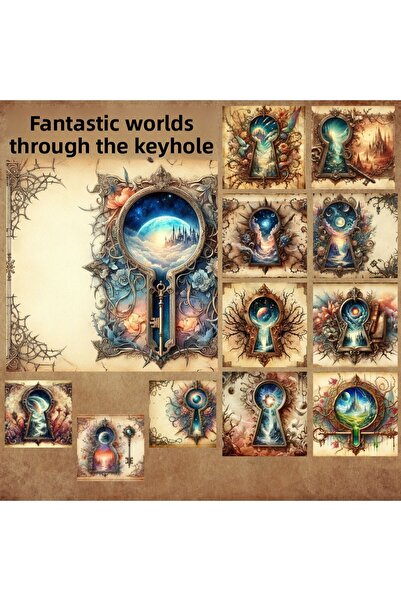 Pink Swan Craft Vintage 12 Grains Of Fantastic Worlds Scrapbook Bullet Journa...