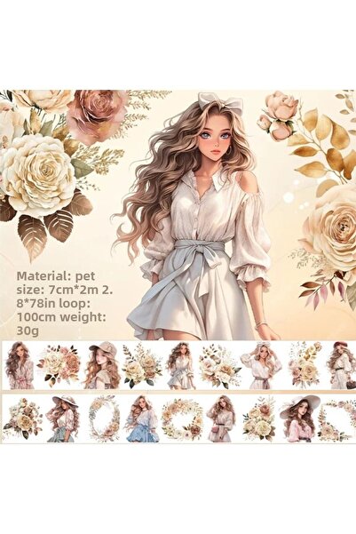 SF SCRAPBOOK KIRTASİYE 2 Metri Bandă Washi pentru Scrapbook și Jurnal - Rolă ...