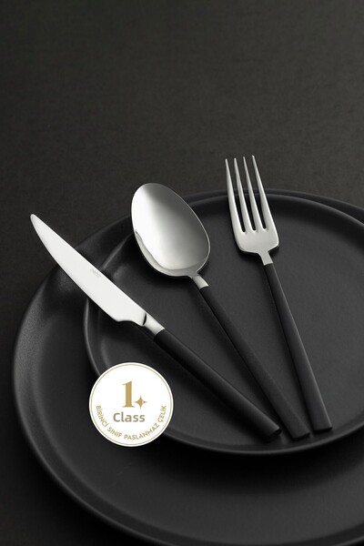 Nehir داليان عادي أسود أم اللؤلؤ - صندوق 36 قطعة لـ 6 أشخاص