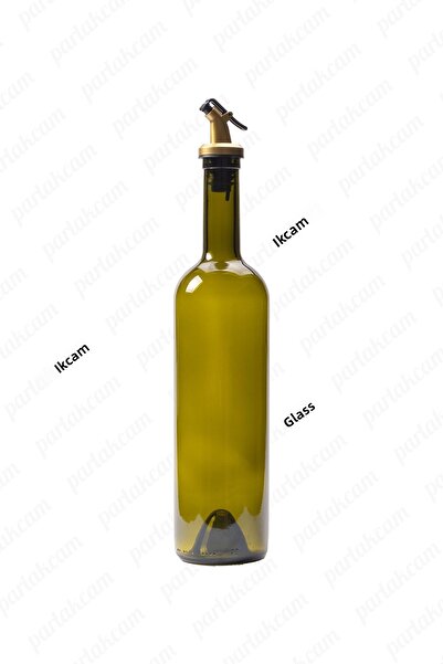 parlakcam زجاجة زيت زيتون مع فلتر ذهبي مناسب لزيت عباد الشمس والسوائل 750 مل وعاء زيت زجاجي