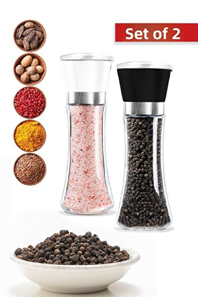 Anadolu Saray Çarşısı مجموعة مطحنة عملية مكونة من قطعتين| مطحنة ملح الفلفل ال...