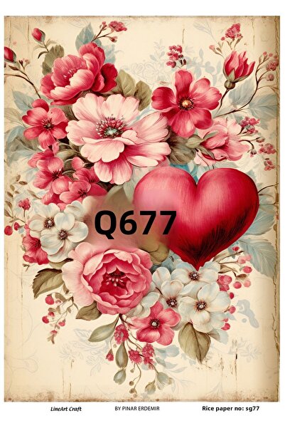 LİNEART سلسلة SG77 لعيد الحب - ديكوباج نحاسي على شكل زهور وقلوب وأرنب 30x42