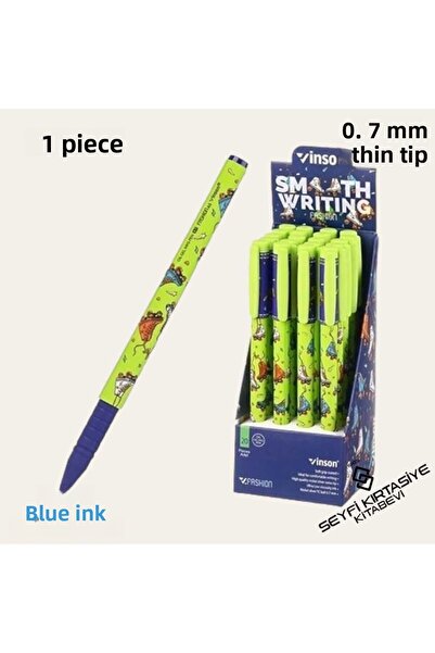 SEYFİKİRTASİYE قلم جل للجسم منقوش بحبر أزرق مقاس 0.7 مم