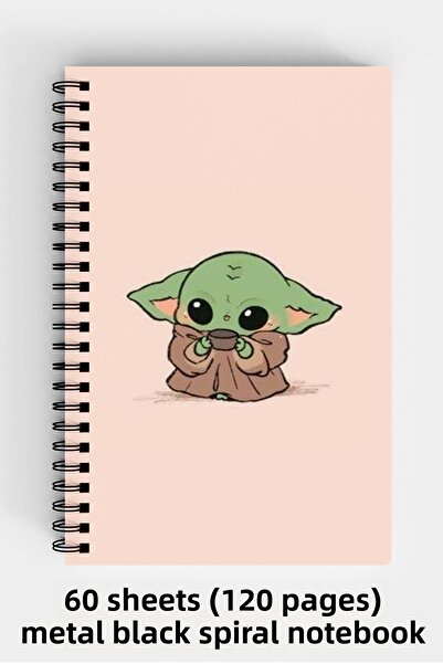 Anime Marketi دفتر ملاحظات بغلاف مقوى مقاس A5 بطابع حرب النجوم 120 ورقة