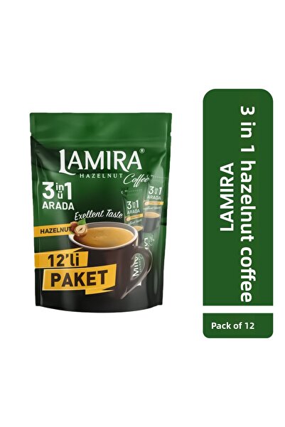 LAMİRA Lamira Coffee with Hazelnut, 3 in 1 Package 18g X 12 Pieces