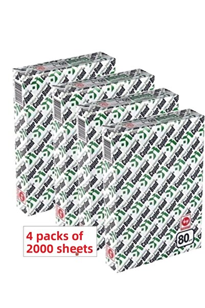 copierbond A4 Copy Paper - 2000 Pieces, 4 Packs, 80 Gr Ve-Ge Copier Bond