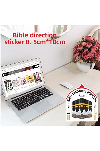 FİKİRCAN ملصق اتجاه القبلة/ملصق PVC الترابط فندق نزل عنبر - 50 قطعة