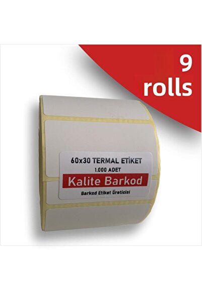 Kalite Barkod ملصق حراري 60x30| 6 لفات من ملصقات الباركود