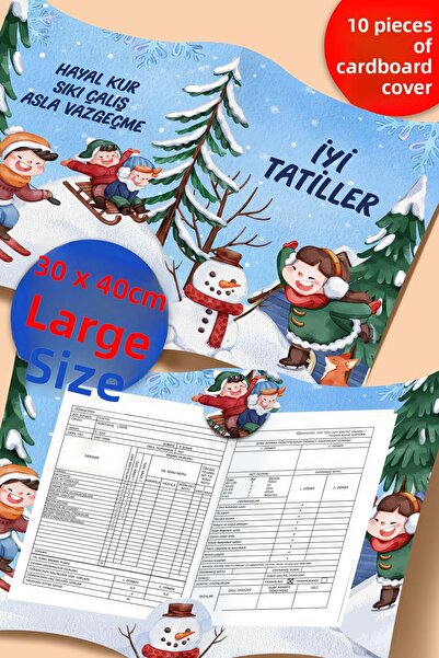 colortouch Θήκη Καρτελών με Θέμα το Χιόνι Α4, 10 Τεμάχια, Μεγάλο Μέγεθος 30x4...