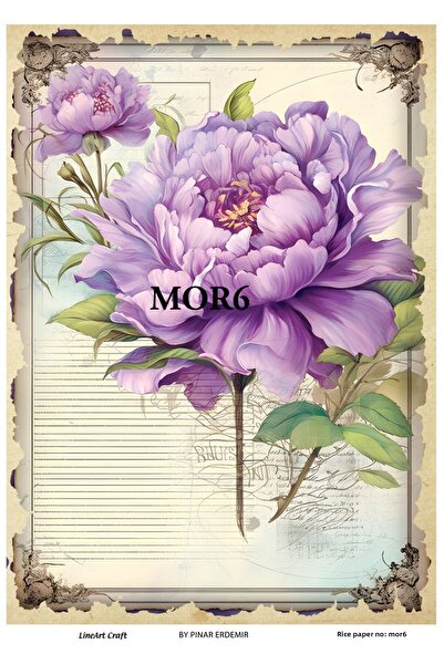 LİNEART ورق ديكوباج نحاسي - MOR06، 29x42 سم