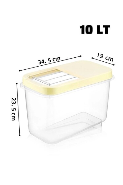 Open Home Concept Multibox 10 Lt Multi-Purpose Food Container with Easy Sliding Lid, Pulses Etc. Storage Container