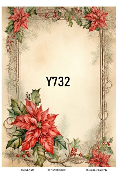 LİNEART ورق ديكوباج نحاسي Lineart رقم: Y732- 29x42 سم