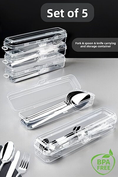 Meleni Home Set of 5 Cutlery Set Storage Box - Dowry Organizer Organizer Storage Container