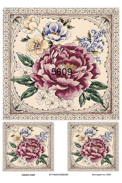 LİNEART ورق ديكوباج نحاسي Lineart رقم: L5609 - 29x42 سم