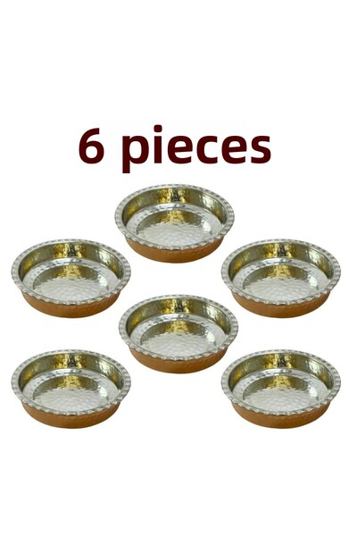 EFEMİR وعاء نحاسي للإفطار والوجبات الخفيفة مع مشبك 6 قطع