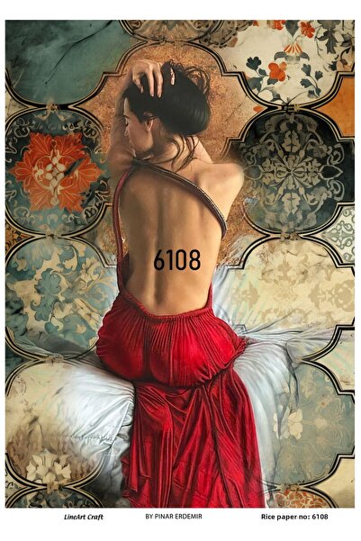 LİNEART 6108 Model Women's Patterned Brass Decoration - 30X42
