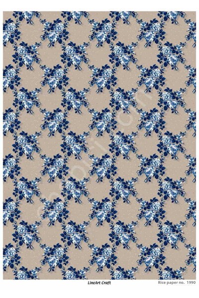 ehobici Lineart Brass Decopage Paper Model - 1990