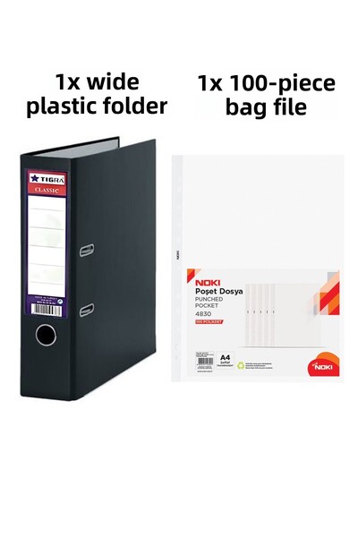 Tigra 1 брой Tigra широка папка 1 брой Noki 100 броя торбички за документи оф...