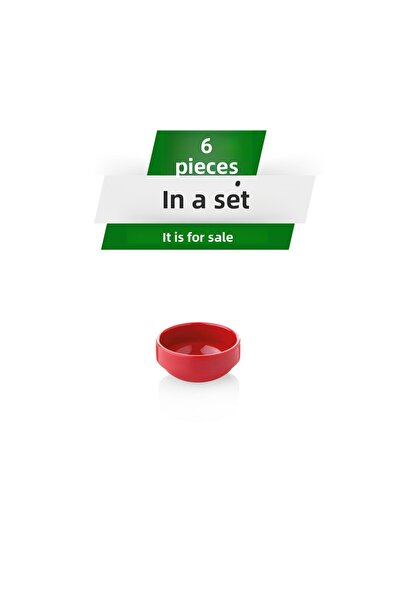 Alezy 529 Göreme Melamine Thermostar Round Sauce Bowl 6 cm Red