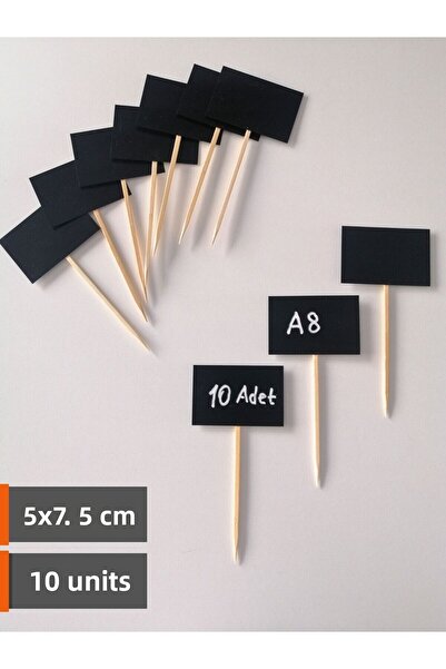 Şeffaf Etiket 10 bucăți etichete cu știfturi cu tijă neagră ștergabilă (7,5x5...