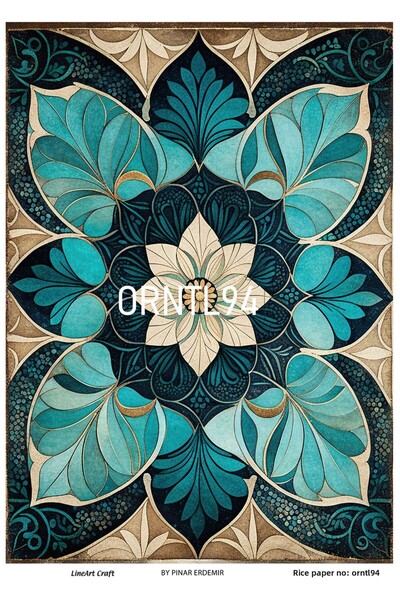 LİNEART ORNTL94 نمط عرقي وشرقي 30*42 سم ديكوباج نحاسي