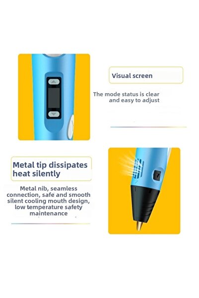 Reidan 3d Pen Three-dimensional Printer Pen Printer 3 Color Filament 3D Drawing Pen Drawing 3D Printer