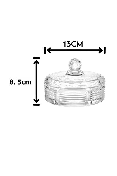 Elegant A box of sweets and nuts made of clear glass