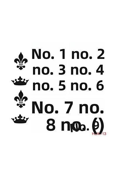 Cadence استنسل رقم (قالب) 25x25 سم