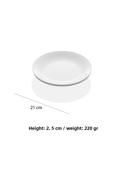 Alezy 586 Göreme Melamine Thermostar International Service Plate 21 cm White