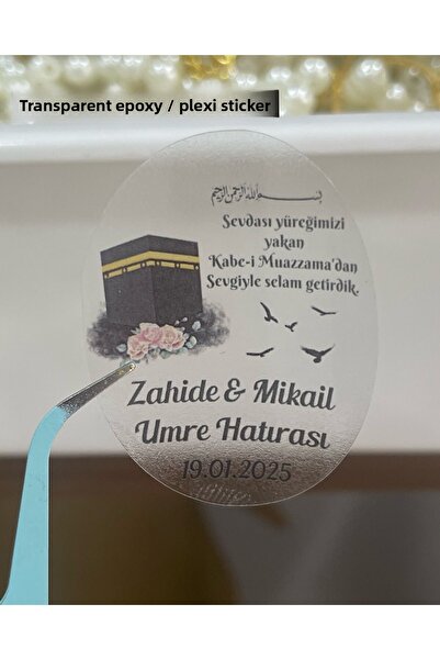 arl etiket tasarım dijital baskı merkezi Etichetă transparentă pentru suvenir...