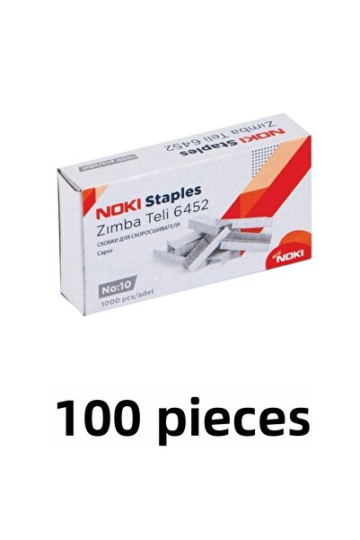 Noki 100 Pieces Small Size Staples No:10 (cu) 1000 Pieces
