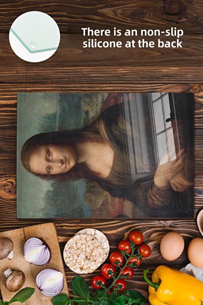 Postifull Cutting Board, New Generation Chopping Board Glass, Art Series, Thick and Tempered Unbreakable Glass, 21*30cm